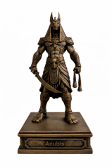 Soška Anubis, bronzová antická – zberateľská plastika, 24 cm