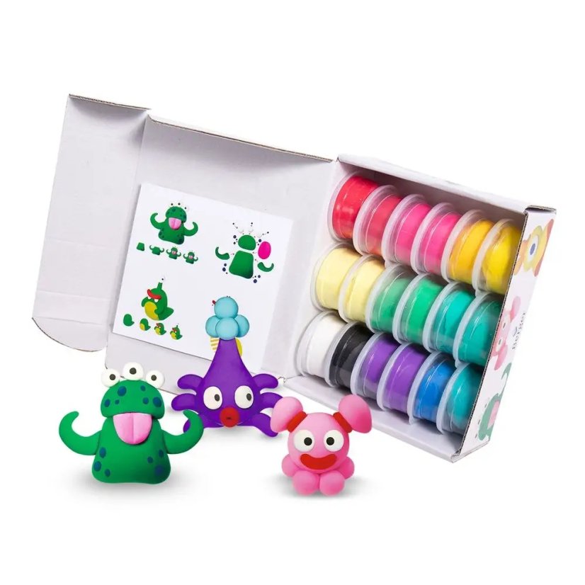 Berger Modelovací hmota Monsters 18 ks kelímků