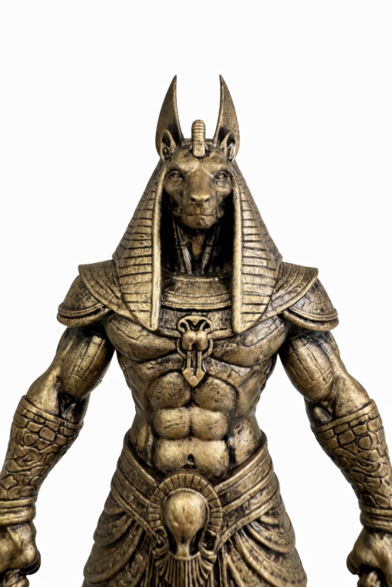 Soška Anubis, bronzová antická – zberateľská plastika, 24 cm