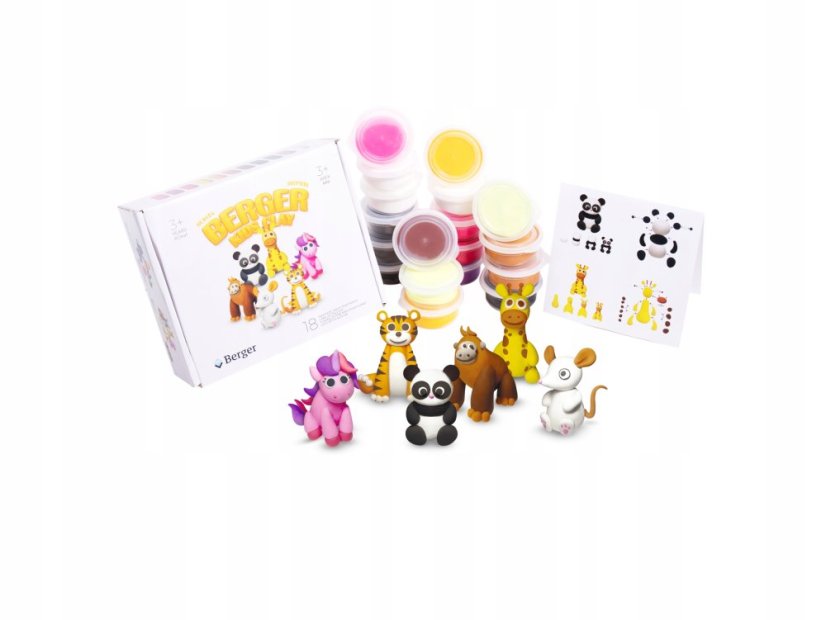 Berger Modelovací hmota Beasts 18 ks kelímků