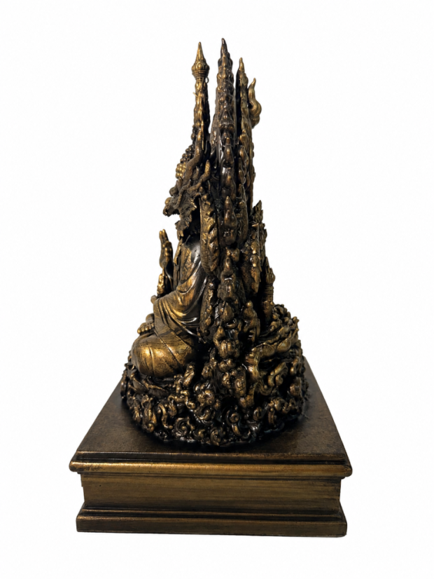 Soška Buddha bronzová mytologická – sběratelská plastika, 24 cm