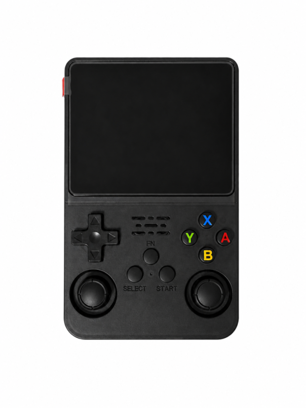 Přenosná retro herní konzole R36S Black – kapesní herní konzole s IPS displejem 3,5", 128 GB, 30 000 her