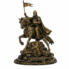 Soška Václav I. bronzová historická — zberateľská plastika, 20 cm