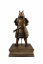 Samuraj, bronzová antika – zberateľská plastika, 24 cm