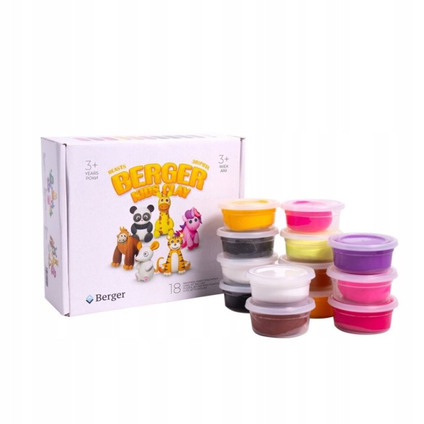 Berger Modelovací hmota Beasts 18 ks kelímků