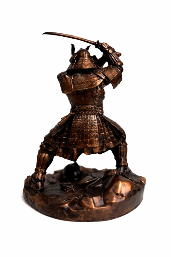 Soška Samuraj (Ancient Copper), historická – zberateľská plastika, 22 cm