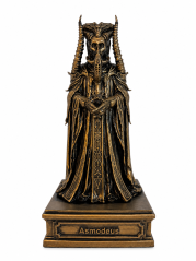 Soška Asmodeus bronzová okultná — zberateľská plastika, 24 cm