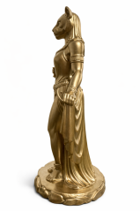 Soška Bastet zlatá antická — zberateľská socha, 22 cm