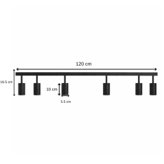Spot light 4001-SL-6 Black GU10